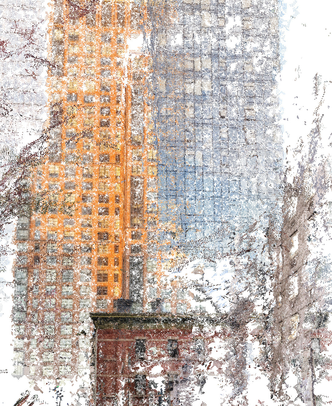Daniel Bourgais, New-York, textures fragments urbains triptyque I, 2024